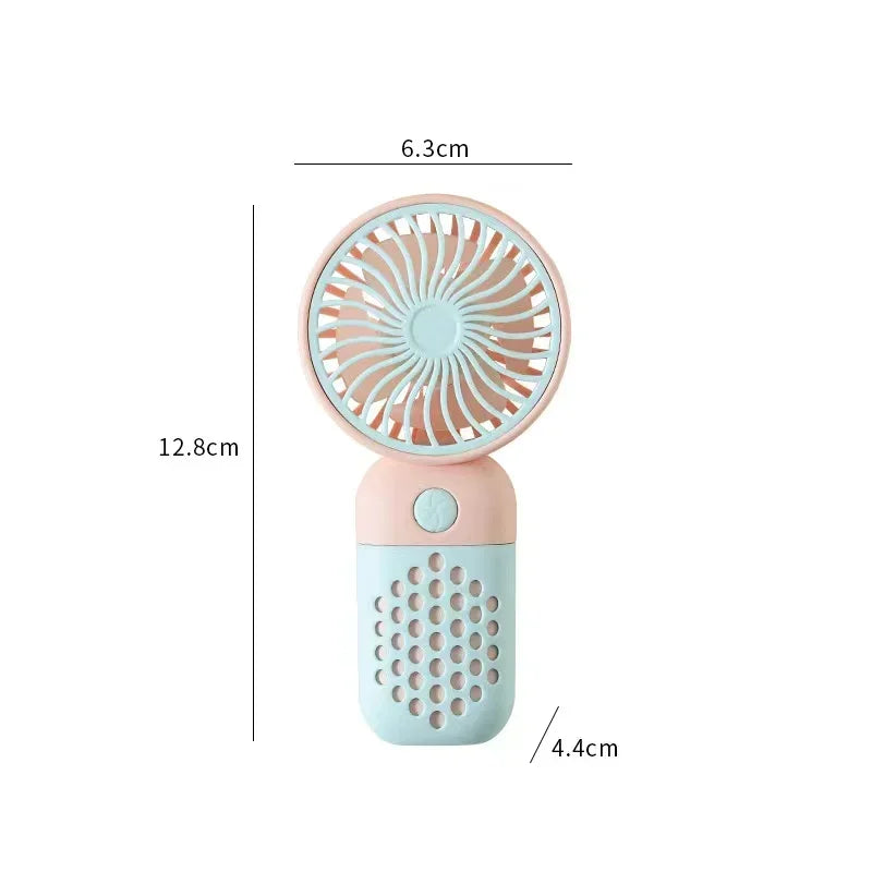 2024 New Handheld Charging Fan Cartoon Cute Small Student Charging Small Fan Portable Mini USB Fan Mini Pocket 2024 New Handheld