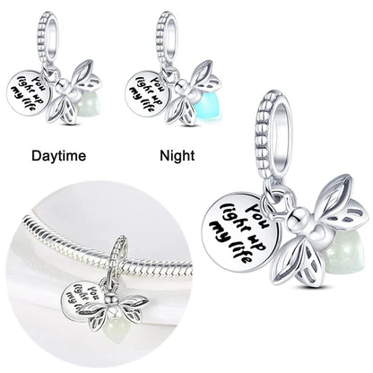 2024 Hot Sale New in Silver Color Ocean Collection Charm Firefly Beads Fit Pandora Bracelet DIY Pendant Woman Jewelry