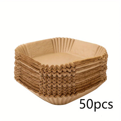 50/100pcs Special Paper For Air Fryer Silicone Oil Paper Oil Absorbing Paper Special Paper Pad For Food Household Paper Plate