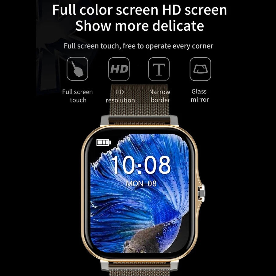 Smartwatch, Wireless Calling/dialing, Multi-sport Mode, Multiple APP Alerts, Compatible with IPhone/Andriod