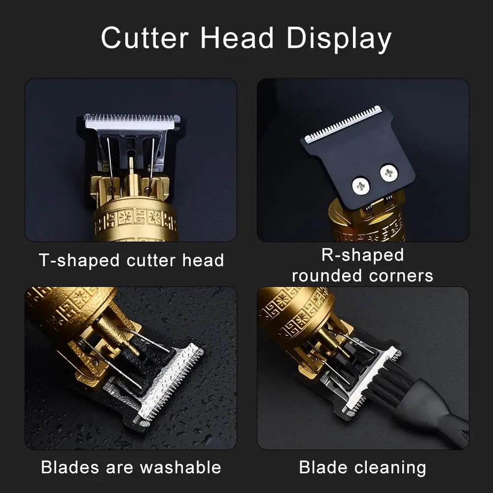 Vintage T9 Electric Hair Cutting Machine Hair Clipper Professional Men Shaver Rechargeable Barber Trimmer for Men Dragon Buddha