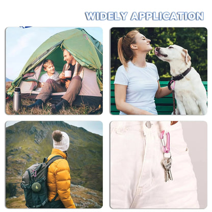 Fishing CC1 6Pcs Aluminum Alloy Carabiner Keychain Outdoor Camping Climbing Snap Clip Lock Buckle Hook Fishing Accessories