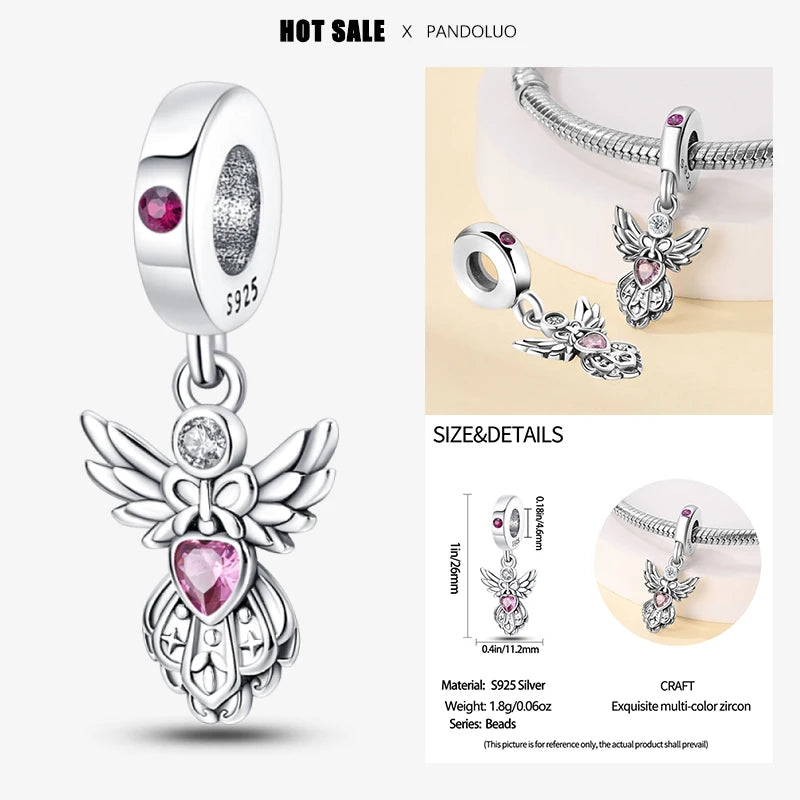 Sterling Silver 925 Devil Eye Charm Owl Miracle Beads Suitable for Pandora Original Bracelet Necklace Accessories Jewelry Gifts