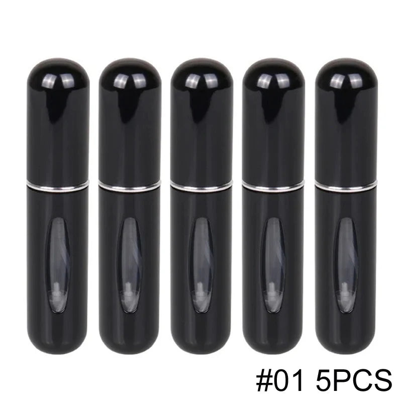 Solid Color 5ml Bottom Flush Rechargeable Perfume Bottle Sprayer Small Portable Cosmetic Refill Perfume