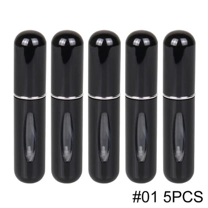 Solid Color 5ml Bottom Flush Rechargeable Perfume Bottle Sprayer Small Portable Cosmetic Refill Perfume