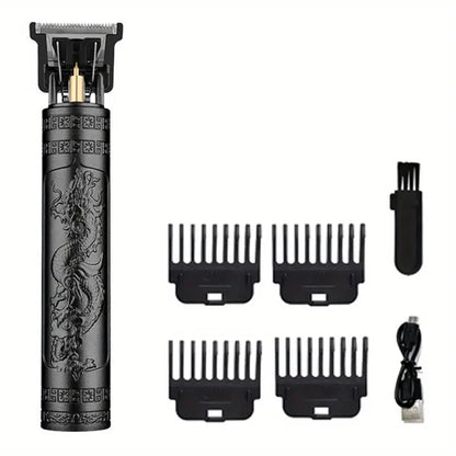 Rechargeable Men's Grooming Set - Electric Shaver, Body Hair Trimmer, Multi-Tooth Wet & Dry Hair Clipper