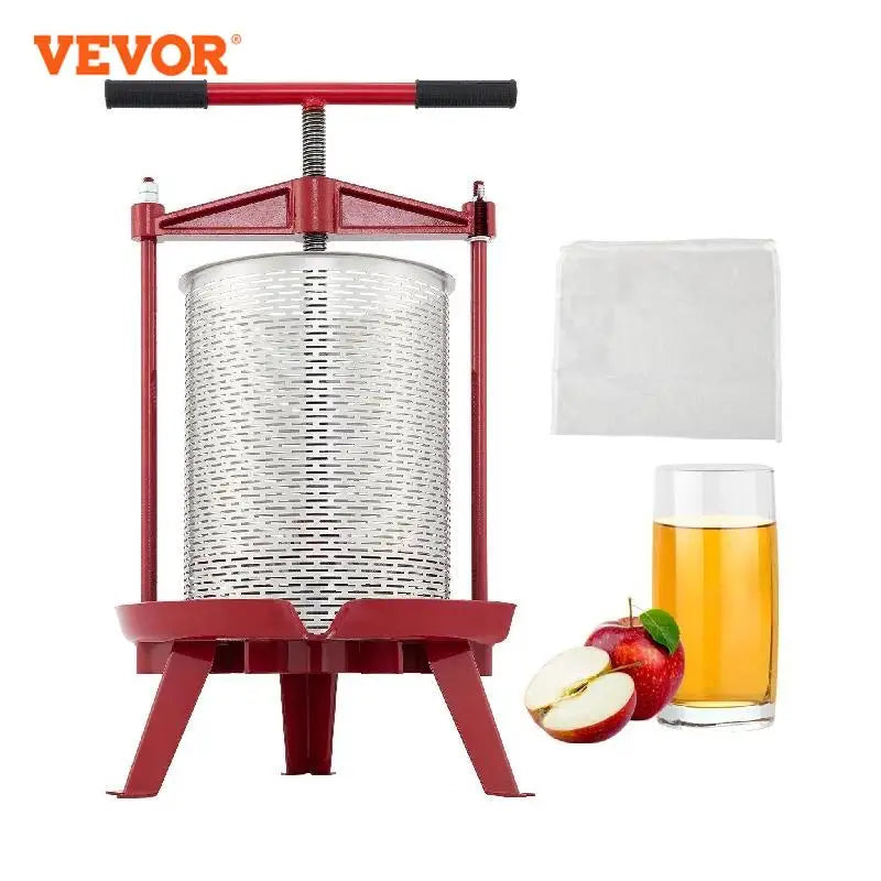 VEVOR Fruit Wine Press 3.7Gal/14L Cast Iron Manual Grape Presser for Wine Making Cider Tincture Vegetables Honey Olive Oil Press