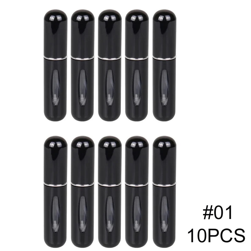 Solid Color 5ml Bottom Flush Rechargeable Perfume Bottle Sprayer Small Portable Cosmetic Refill Perfume