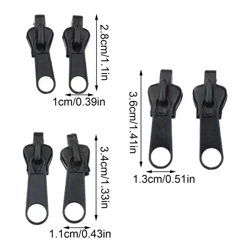 6pcs Zipper Large, Medium, And Small Sizes for Clothing Zipper Replacement and Repair Sewing Supplies Zipper Repair