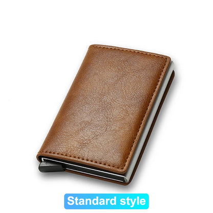 Rfid Credit Card Holder Men Wallets Bank Cardholder Case Small Leather Slim Thin Magic Mini Wallet Smart Minimalist Wallet 2023