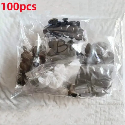 Auto Fastener Clip Car Fender Push Retainer Pin Rivet Bumper for Door Trim Panel Retainer Fastener Kit, Bag/Box Package 50/100pc