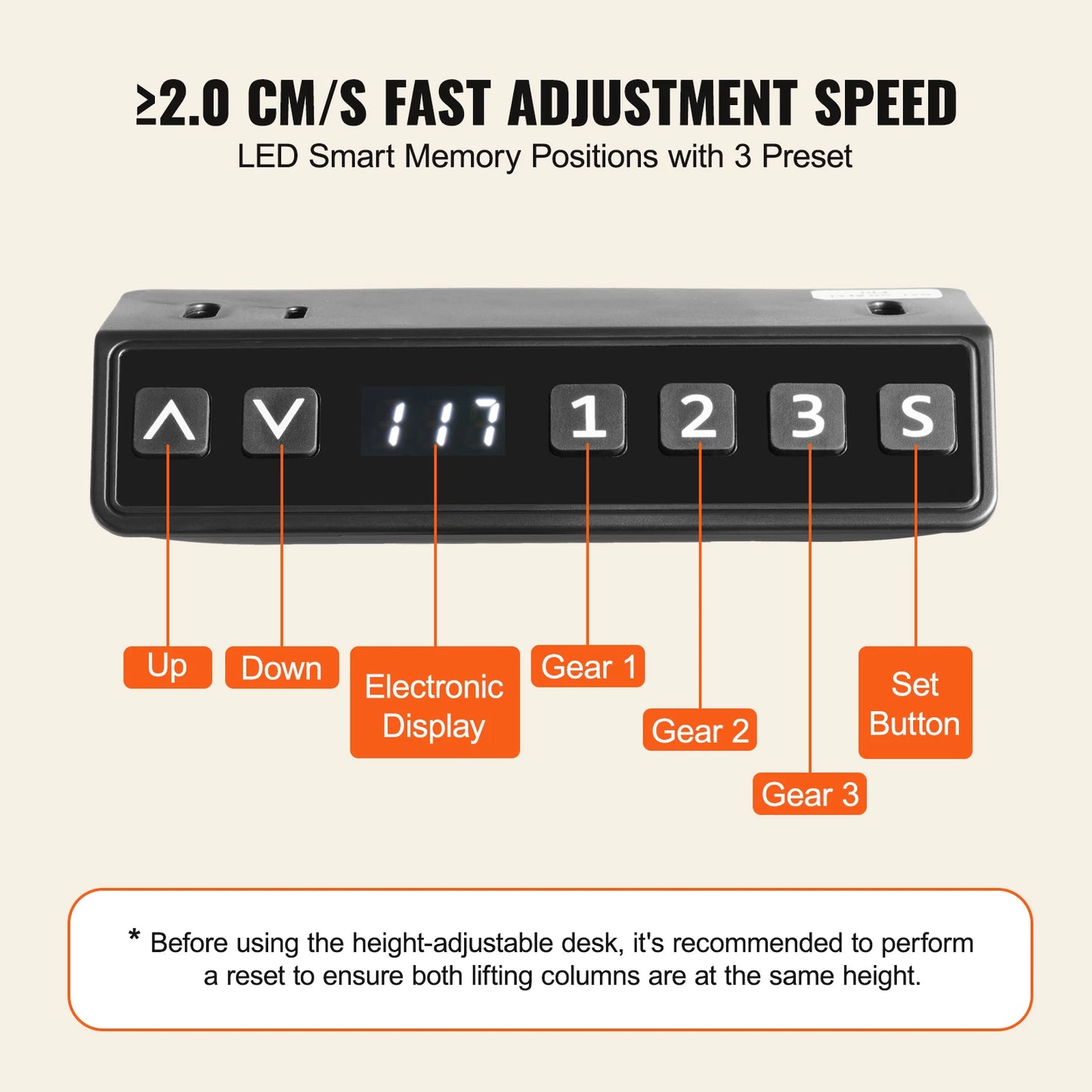 VEVOR Standing Desk Frame Electric Stand Up Computer Desk Legs Ergonomic DIY Workstation Base for Home and Office Black white