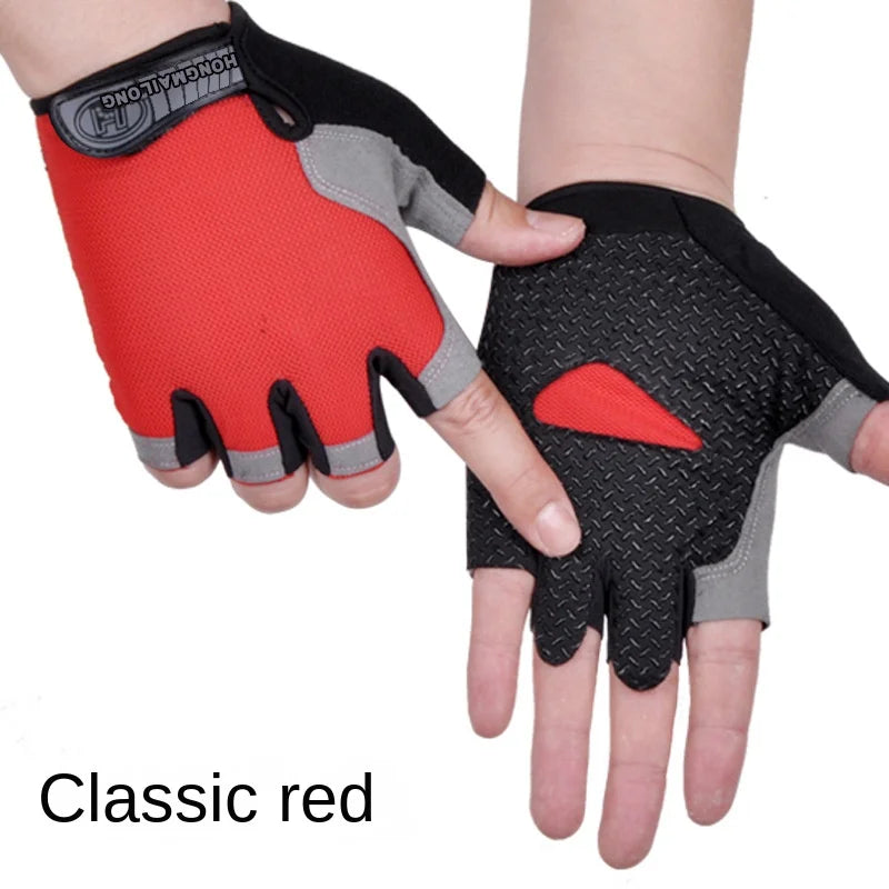 New Models Fitness Exercise Glove Fingerless Men Women Bodybuilding Exercise Sports Gloves Slip Breathable Wear Resistant