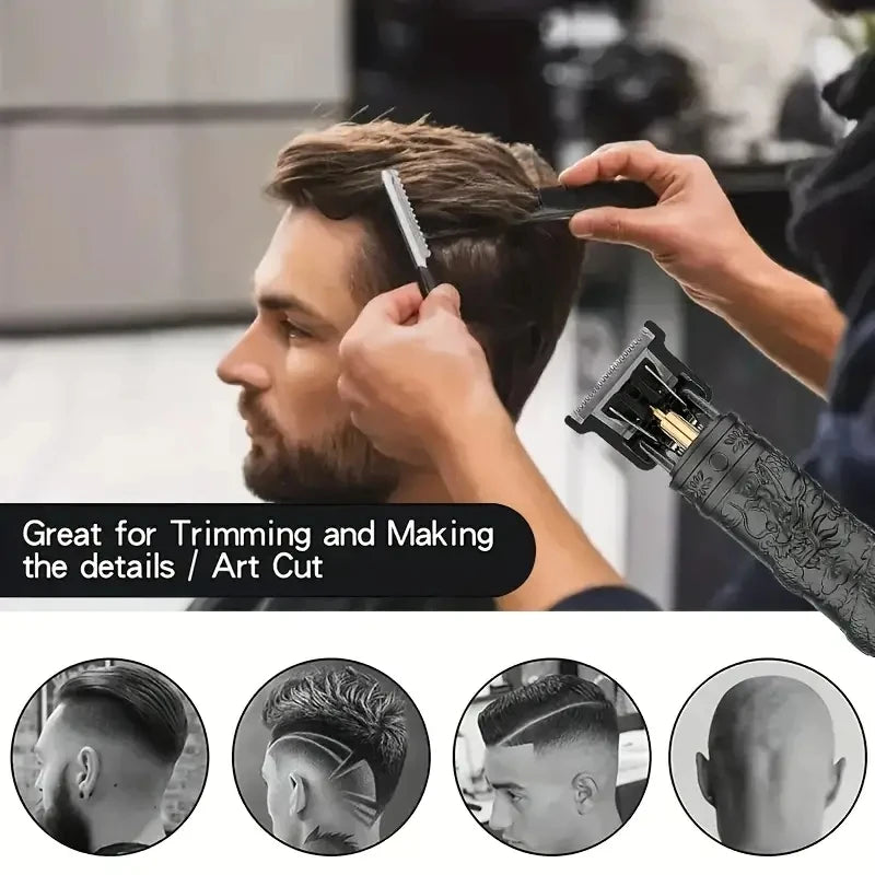 Electric Hair Clipper Professional USB Cordless Clipper Professional Beard Trimmer Haircut Grooming Kit Hair Cutting Machine