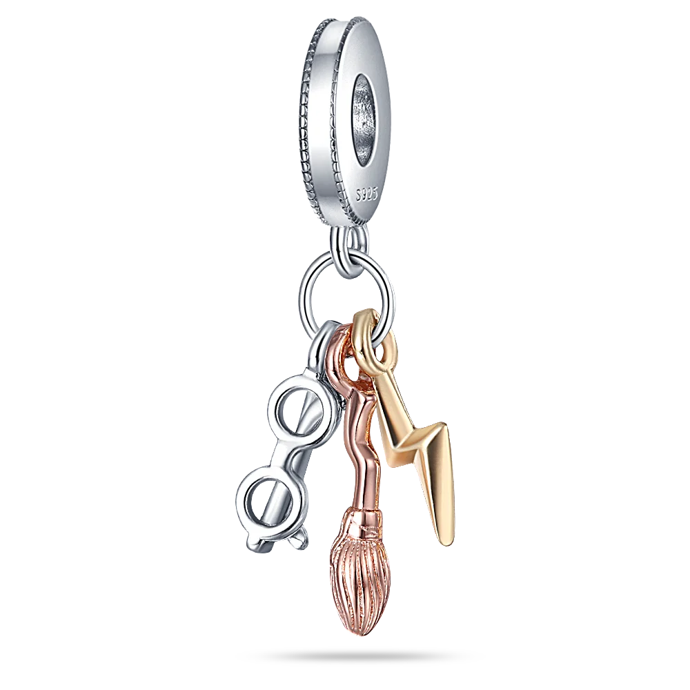 New 925 Sterling Silver Fashion Women's Wolf Head Dumbo Pendant Beads Suitable for Pandora Bracelet Necklace DIY Fine Jewelry