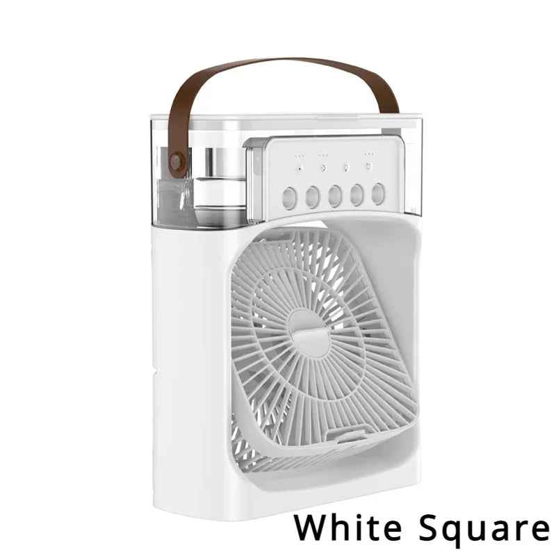 3 In 1 Portable Humidifier Fan Air Conditioners USB Electric Fan LED Night Light Water Mist Fun Air Cooler Humidifie For Home