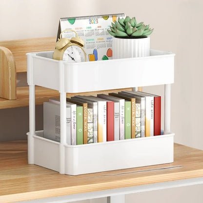 Mobile Storage Rack Trolley Organizer Rolling Storage Cart High Capacity Rack Rolling Cart Bookshelf for Bedroom Bathroom