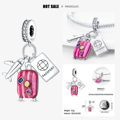 Sterling Silver 925 Devil Eye Charm Owl Miracle Beads Suitable for Pandora Original Bracelet Necklace Accessories Jewelry Gifts