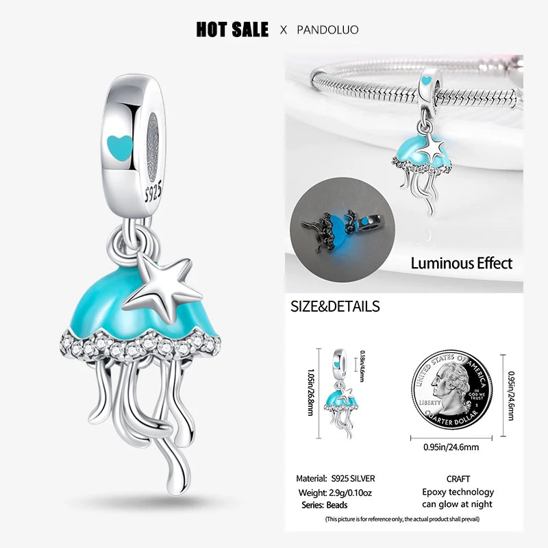 Sterling Silver 925 Devil Eye Charm Owl Miracle Beads Suitable for Pandora Original Bracelet Necklace Accessories Jewelry Gifts