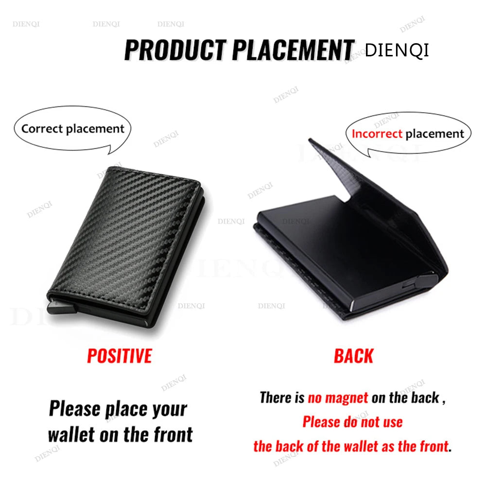 Rfid Credit Card Holder Men Wallets Bank Cardholder Case Small Leather Slim Thin Magic Mini Wallet Smart Minimalist Wallet 2023