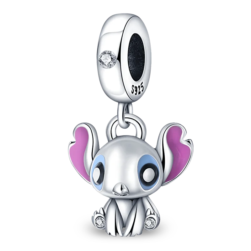 New 925 Sterling Silver Fashion Women's Wolf Head Dumbo Pendant Beads Suitable for Pandora Bracelet Necklace DIY Fine Jewelry