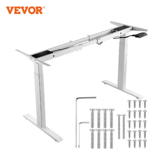 VEVOR Standing Desk Frame Electric Stand Up Computer Desk Legs Ergonomic DIY Workstation Base for Home and Office Black white