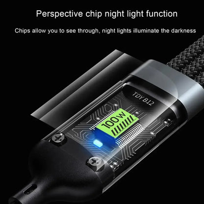 3-IN-1 120W/100W Data Cable For iPhone 15-7 Fast Charging Cable USB to TypeC 8 Pin Mirco USB For Samsung Huawei Xiaomi USB C