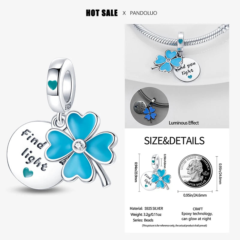 Sterling Silver 925 Devil Eye Charm Owl Miracle Beads Suitable for Pandora Original Bracelet Necklace Accessories Jewelry Gifts