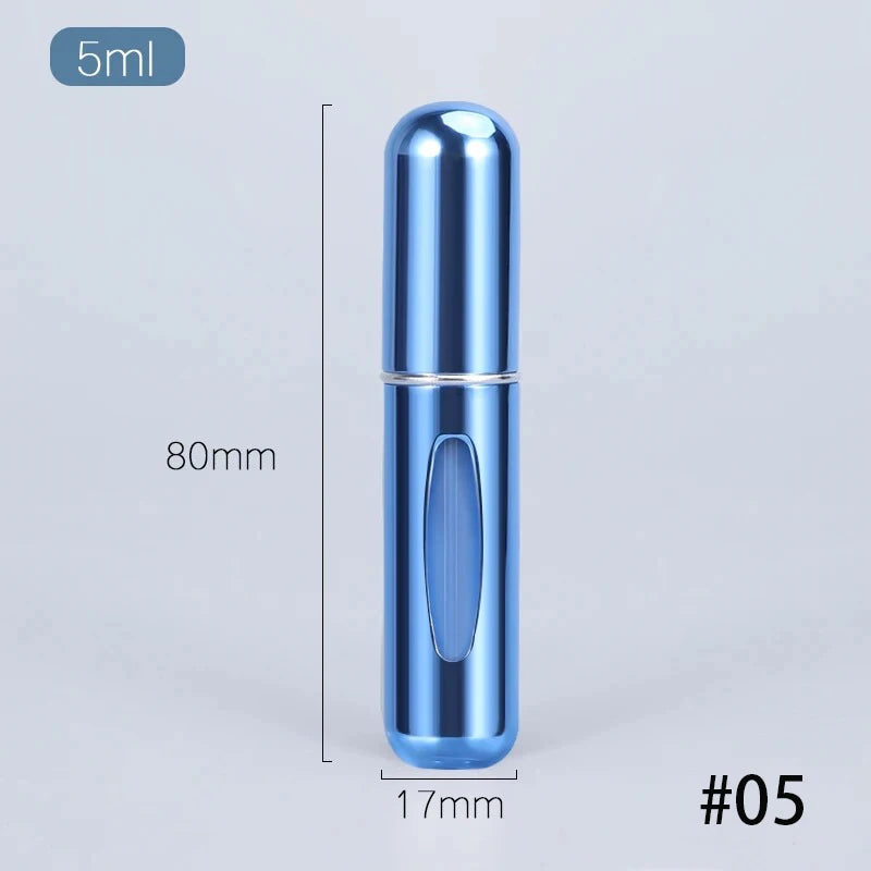Solid Color 5ml Bottom Flush Rechargeable Perfume Bottle Sprayer Small Portable Cosmetic Refill Perfume