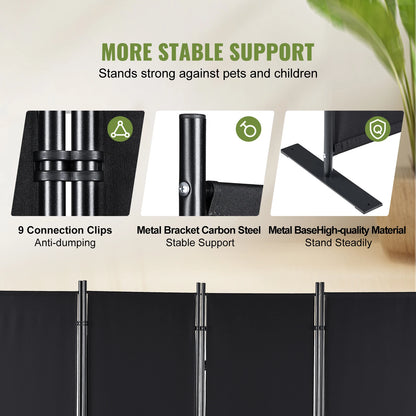 VEVOR 4Panel 5.6ft Room Dividers Adjustable In Size & Height Freestanding & Foldable Privacy Screen Partition for Office Home