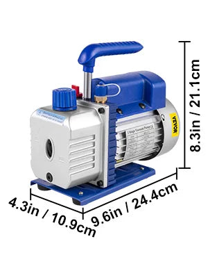 VEVOR 1.8-4.8CFM Refrigerant Vacuum Pump Kits HVAC Refrigeration 1/3 1/4 HP with Manifold Gauge for Household Air Conditioning