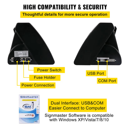 VEVOR 28/34/53 Inch Semi-Automatic Vinyl Cutter Plotter Cutting Printer w/ Floor Stand 3 Blades LCD Display SIGNMASTER Software