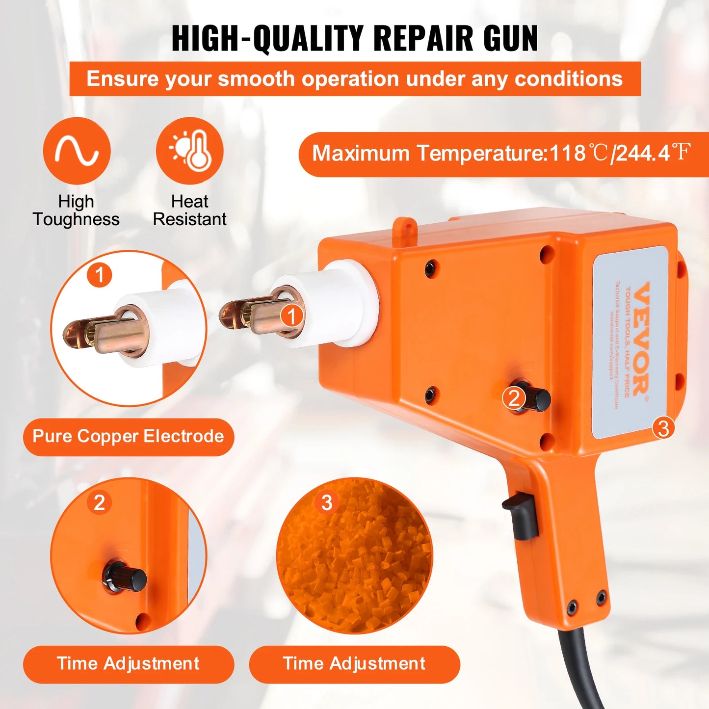 VEVOR Stud Welder Kit Dent Remover Puller Repair 800VA Electric Spot Welder Stud Gun Car Body Repair Tools for Auto Repairing