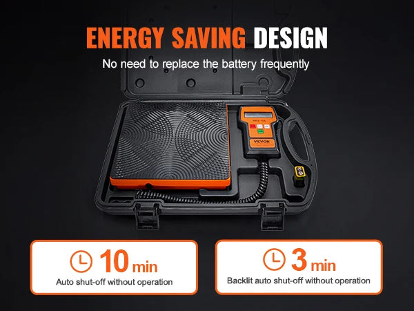 VEVOR Refrigerant Scale 110/220 LBS HAVC Charging Recovery Freon Scale with Wired Remote Control 2/5g High Precision Electronic