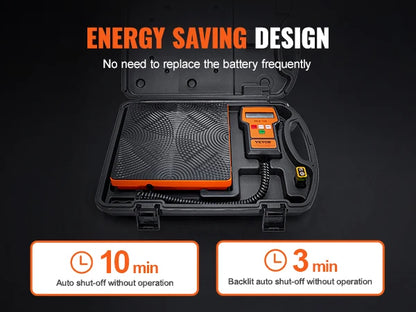 VEVOR Refrigerant Scale 110/220 LBS HAVC Charging Recovery Freon Scale with Wired Remote Control 2/5g High Precision Electronic