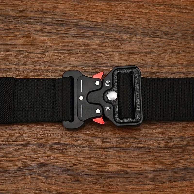 Men's Belt Outdoor Hunting Tactical Mens Belt Multifunctional Combat Survival High Quality Canvas Nylon Mens Belt Sport Belt