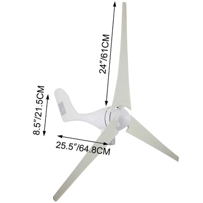 VEVOR Wind Turbine Generator 400W 3 Blades With Charge Controller Windmill RV Yacht Farm Small Wind Generator Home Use Portable