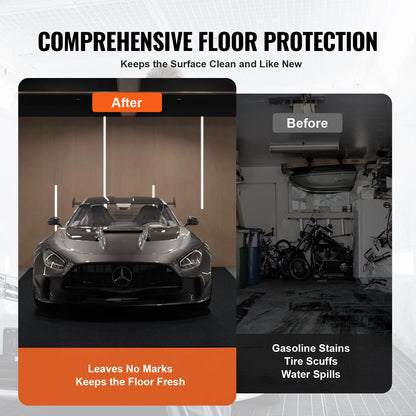 VEVOR Waterproof Garage Floor Mat For Under Car Heavy Duty Containment Mat with Strong Grip Protects Garage Floor