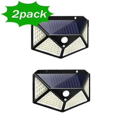 6Pcaks 100 LED Reflectors Solar Lamp Motion Sensor Outdoor Garden Decoration Solar Led Sensor Lighting Waterproof Spotlight