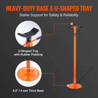 VEVOR Underhoist Support Stand 3/4 Ton Capacity Lifting from 52.8" to 76" Self-Locking Threaded Screw Support Vehicle Components