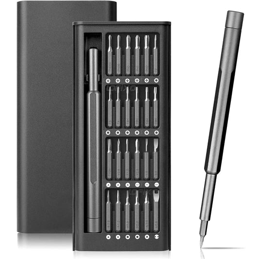 25 In 1 Precision Screwdriver Set Mini Magnetic With 24 Pcs Torx Screwdriver Bits Small Repair Hand Tool Kit For iPhone/PC/Came