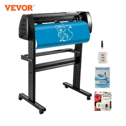 VEVOR 28-34 Inch Vinyl Cutter Machine W/ Floor Stand Vinly Sign Cutting Plotter Starter Kits Software Adjustable Force Speed