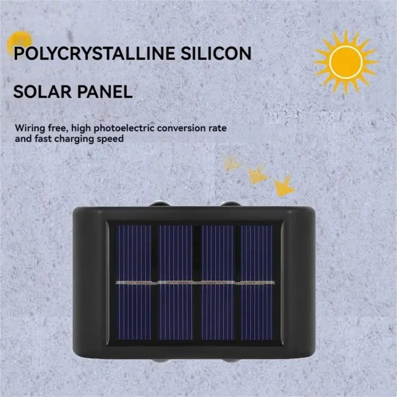 Courtyard Wall Decorative Lights Household Outdoor Lighting Luminaires Solar Convex Mirror Up And Down Light Wall Lamps