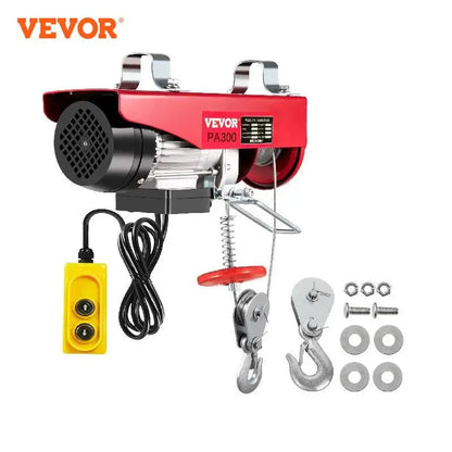 VEVOR 250/300Kg Electric Hoist Lifting Crane Cable Hoist Winch for Boat Car Garage Elevator with Wired Remote Control Lifter