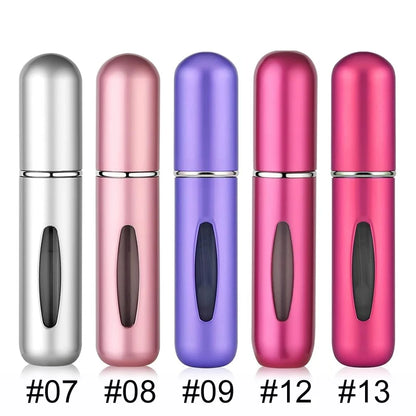 Solid Color 5ml Bottom Flush Rechargeable Perfume Bottle Sprayer Small Portable Cosmetic Refill Perfume