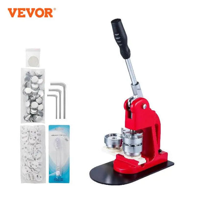 VEVOR Button Maker Machine 44mm 1.75inch Badge Punch Press Pin Button Maker with Free 1000 Pcs Button Parts and Circle Cutter