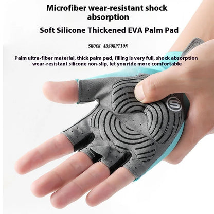 Sports Motorcycle Gloves for Men in Summer Autumn Ice Silk Anti Slip Breathable Outdoor Motorcycle Quick Drying Riding Gloves