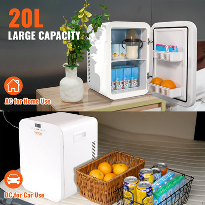 VEVOR Mini Skincare Fridges Portable Small Beverage Refrigerator for Bedroom Office Car Dorm Cool Warmer for Cosmetic Drink Milk
