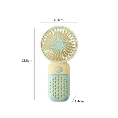 2024 New Handheld Charging Fan Cartoon Cute Small Student Charging Small Fan Portable Mini USB Fan Mini Pocket