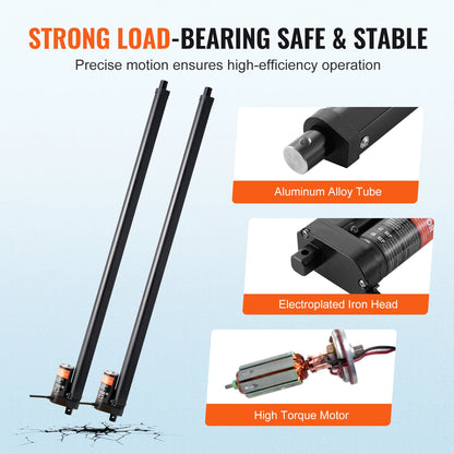 VEVOR 2PCS 12V Linear Actuator 1000N 30inch Electric Linear Motor Controller Kit IP54 Protection for Home TV Table Sofa Lifting